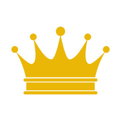 gold crown icon transparent flat vector png image