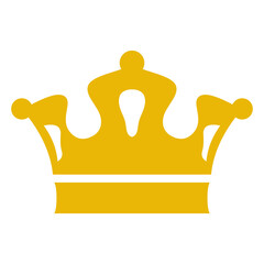 gold crown icon transparent flat vector png image