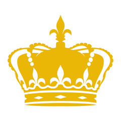 gold crown icon transparent flat vector png image