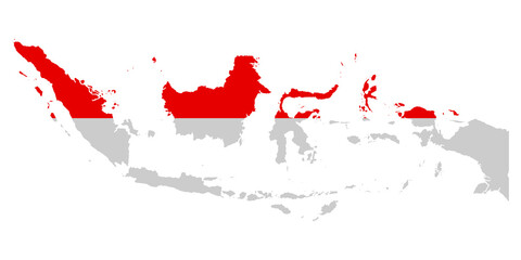 vector image flat png transparent map of the republic of indonesia islands