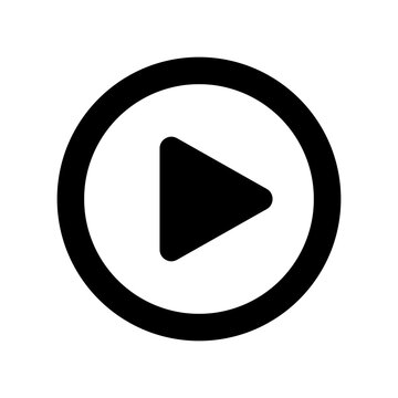 transparent png vector image of video play button with rounded triangle icon