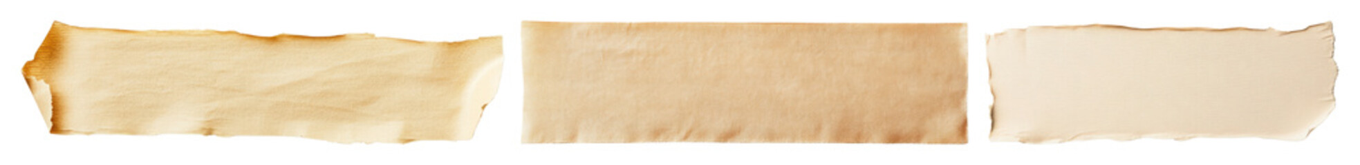 Obraz premium PNG Vintage torn paper textures, element set on transparent background