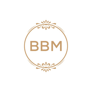 Elegant Monogram Logo Design with Decorative Frame &ndash; BBM Luxury Brand Identity Icon
