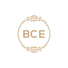 Elegant Monogram Logo Design with Decorative Frame – BCE Luxury Brand Identity Icon
