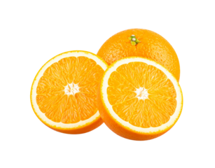 Juicy Orange Slices and Whole Fruit Vibrant YellowOrange Hues Detailed Texture.