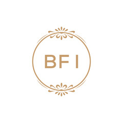 Elegant Monogram Logo Design with Decorative Frame – BFI Luxury Brand Identity Icon
