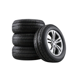 Stacked tires and rims