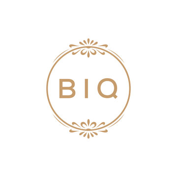 Elegant Monogram Logo Design with Decorative Frame &ndash; BIQ Luxury Brand Identity Icon
