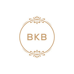 Elegant Monogram Logo Design with Decorative Frame – BKB Luxury Brand Identity Icon
