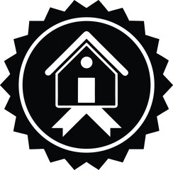 Certified Home Icon Vector Illustration
