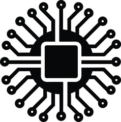 Circuit Board Icon Vector Illustration