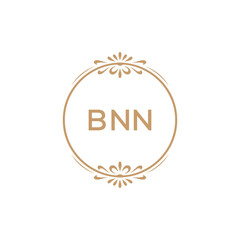 Elegant Monogram Logo Design with Decorative Frame – BNN Luxury Brand Identity Icon
