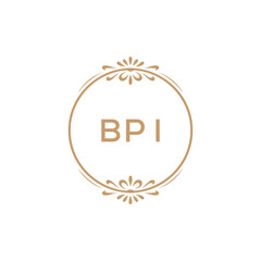 Elegant Monogram Logo Design with Decorative Frame – BPI Luxury Brand Identity Icon

