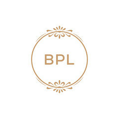 Elegant Monogram Logo Design with Decorative Frame – BPL  Luxury Brand Identity Icon
