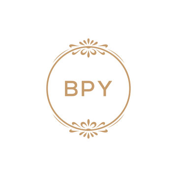 Elegant Monogram Logo Design with Decorative Frame &ndash; BPY Luxury Brand Identity Icon
