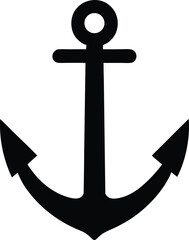 Filled Anchor Icon Vector Illustration