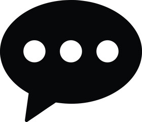 Fototapeta premium Filled Chat Dots Icon Vector Illustration