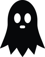Filled Ghost Icon Vector Illustration
