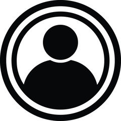 Filled User Circle Icon Vector Illustration
