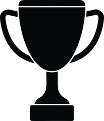 Flat Trophy Cup Icon Vector Illustration