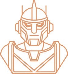 vector illustration of an ancient greek warrior