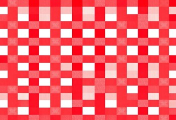 Red and white checkered background, vector illustration of repeating Croatian checkerboard pattern, geometric, vector