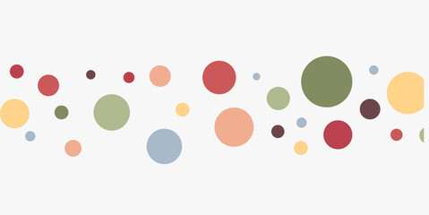 Colorful polka dot background with blank area for text. Polka dot pattern template background with soft colorful colors