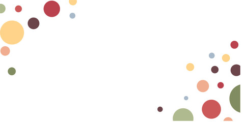 Colorful polka dot background with blank area for text. Polka dot pattern template background with soft colorful colors