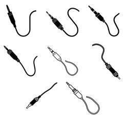 audio cable icon or Phone connector set.