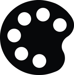 Fototapeta premium Solid Paint Palette Icon Vector Illustration