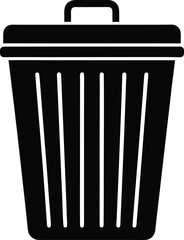Vintage Trash Icon Vector Illustration