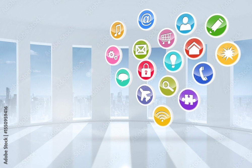 Poster computing application icons