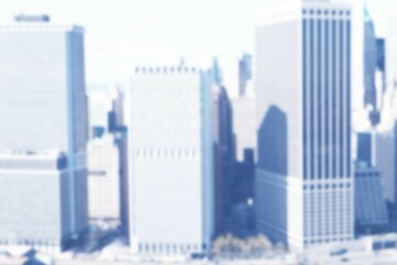 Blurry view of cityscape during summer