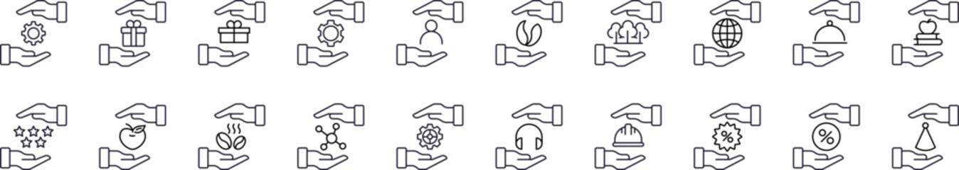 haBusiness, Money, Gem, Gear, Flag Line Icon Pack. Minimalistic Linear Pictogram for Web and Graphic Design, Apps, Banners, Social Network and Cards