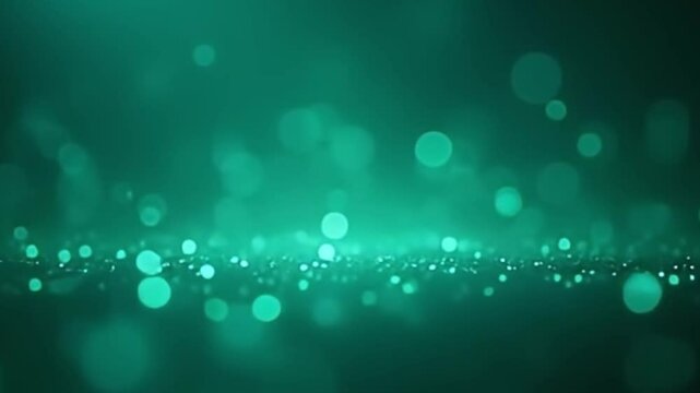 4K seamless glowing mint green bokeh light background for dreamy cinematic motion design loops


