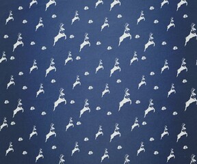 Digitally generated Blue reindeer pattern