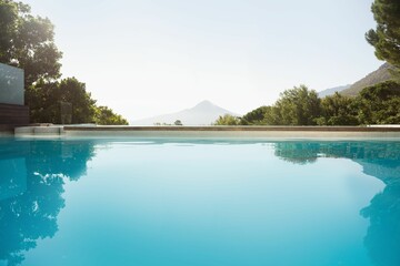 Swimming pool against clear sky