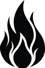 Three Dimensional Fire Flame Icon Vector Illustration