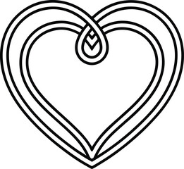 Love line art, heart, love ribbon