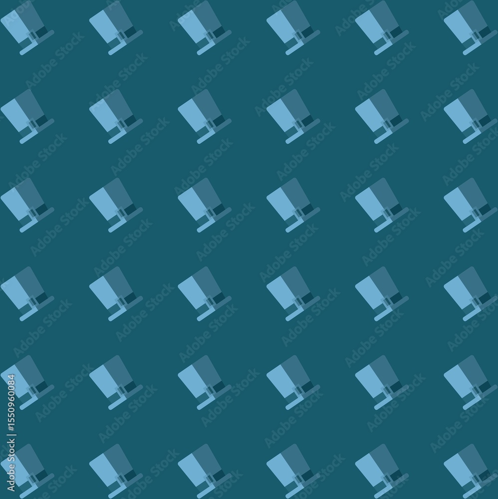 Poster stylized computer monitor icons are forming diagonal grid in flat design on dark teal backdrop