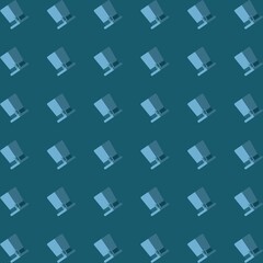 Stylized computer monitor icons are forming diagonal grid in flat design on dark teal backdrop