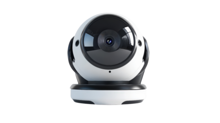 360-degree camera in compact form Transparent background, PNG