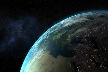 Naklejka premium Composite image of planet Earth