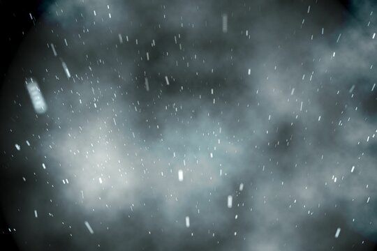 Fototapeta Cloudy sky with snow falling