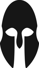 spartan helmet icon in flat style. isolated on transparent background
