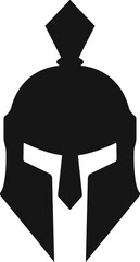 spartan helmet icon in flat style. isolated on transparent background