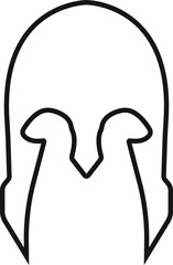 spartan helmet icon in line style. isolated on transparent background