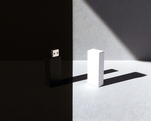 Minimalist contrasting shapes