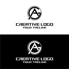 creative letter logo ga design vector
