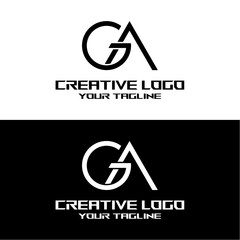 creative letter logo ga design vector